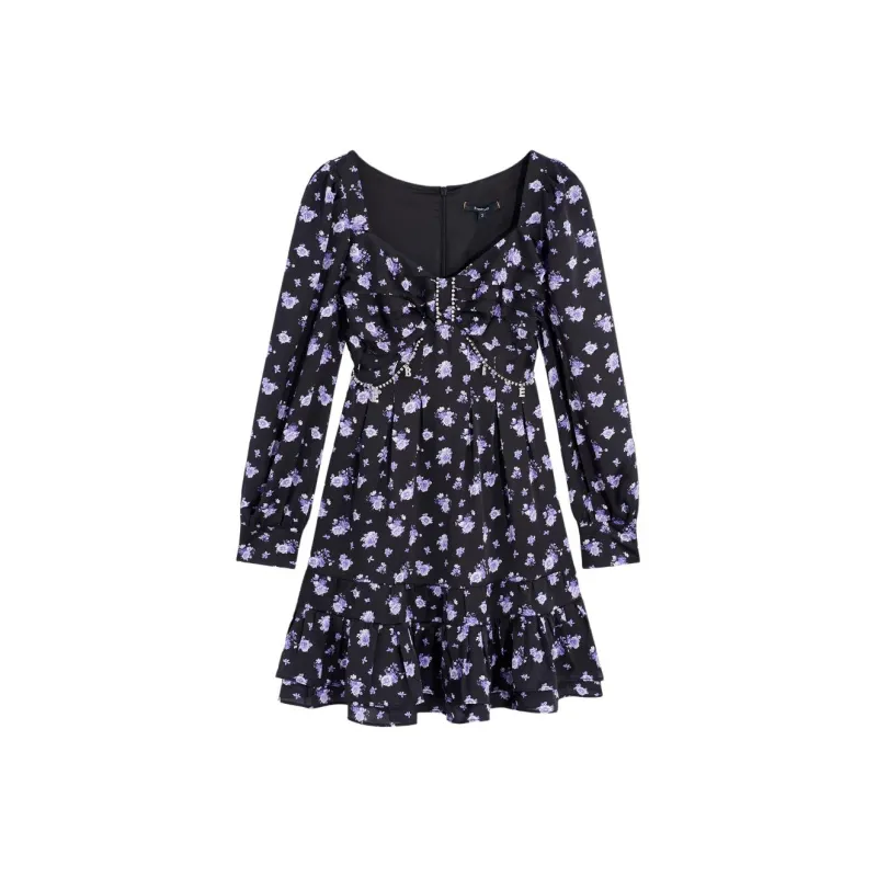Bebe SS24 Long Sleeved Dresses Women's Black Blue-0
