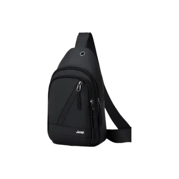 Jeep Polyester Sling Bag Men's Black