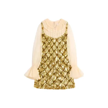 Valentino Long-Sleeved Dresses Women's Gold