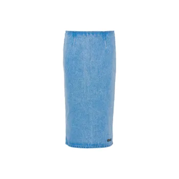 MARNI Logo patch Denim Pencil Skirt
