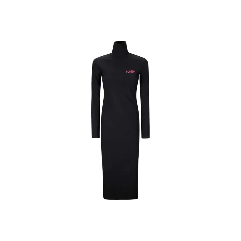 MM6 Maison Margiela Logo print Midi Dress-0