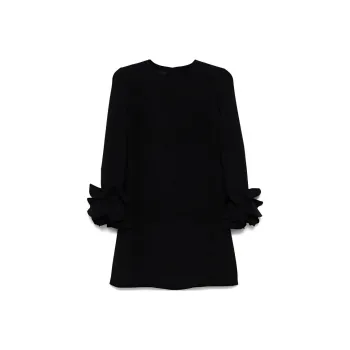 Valentino Floral Embellished Crewneck Dress