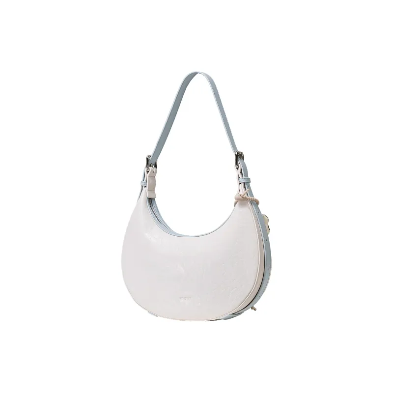 TOUTOU Line Puppy Co branded Model Synthetic Leather Crossbody Bag, Shoulder Bag Regular Women's Cream White-5