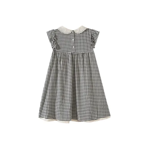 Local Gal Sleeveless Dress Women's Black White Plaid