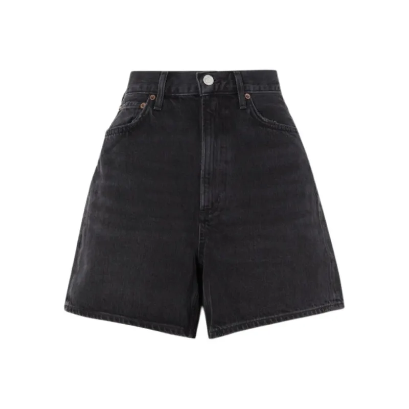 AGOLDE Denim Shorts Women's Black-0