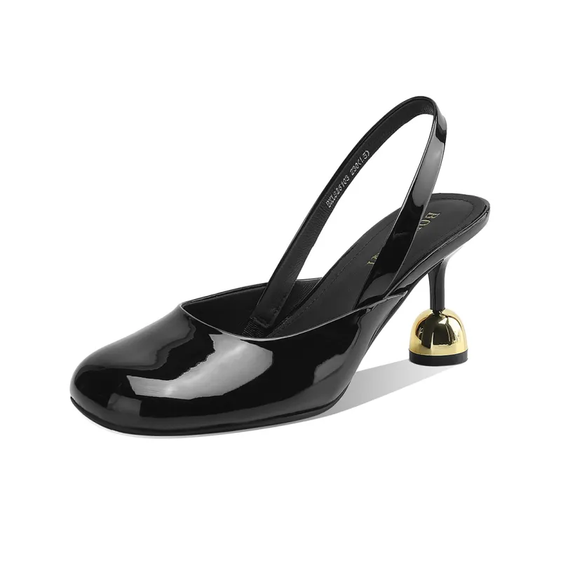 BOERDIQI Flared Heel High Heels 8cm Women's-7