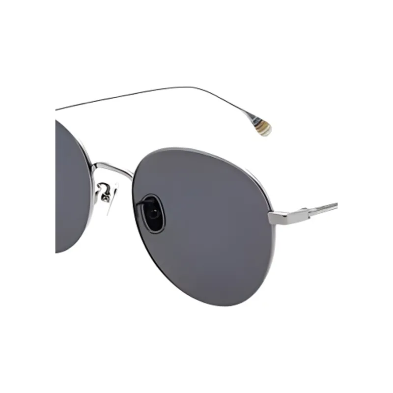 Paul Smith Plate Frame Irregular Shape Sunglasses Unisex Silver-1