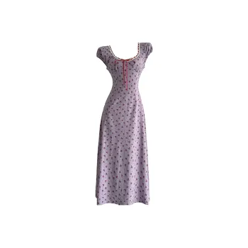 Manekniv Short Sleeved Dress Women's Purple