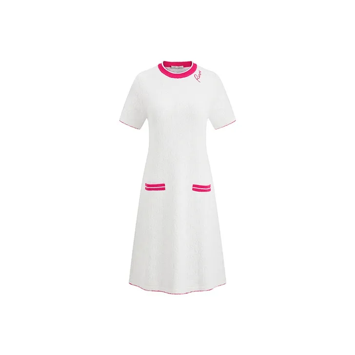 RARE Short Sleeved Dresses Women's White-0