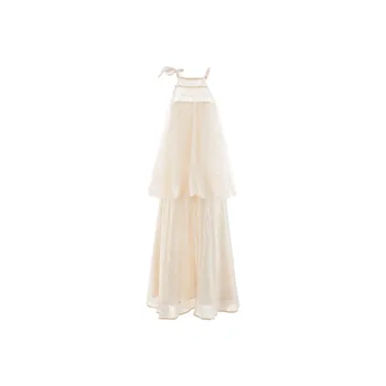 Blovelan Sleeveless Dress Women's Apricot