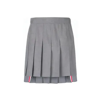 THOM BROWNE· Leather Short Skirts Summer Women's Gray