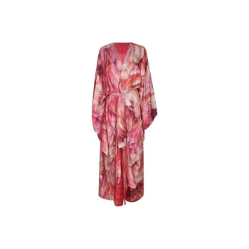 Roberto Cavalli Plumage-print Reversible Kimono