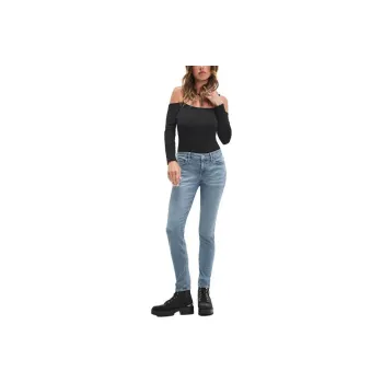 GUESS Low-Rise Power Skinny Jeans Women's Blue