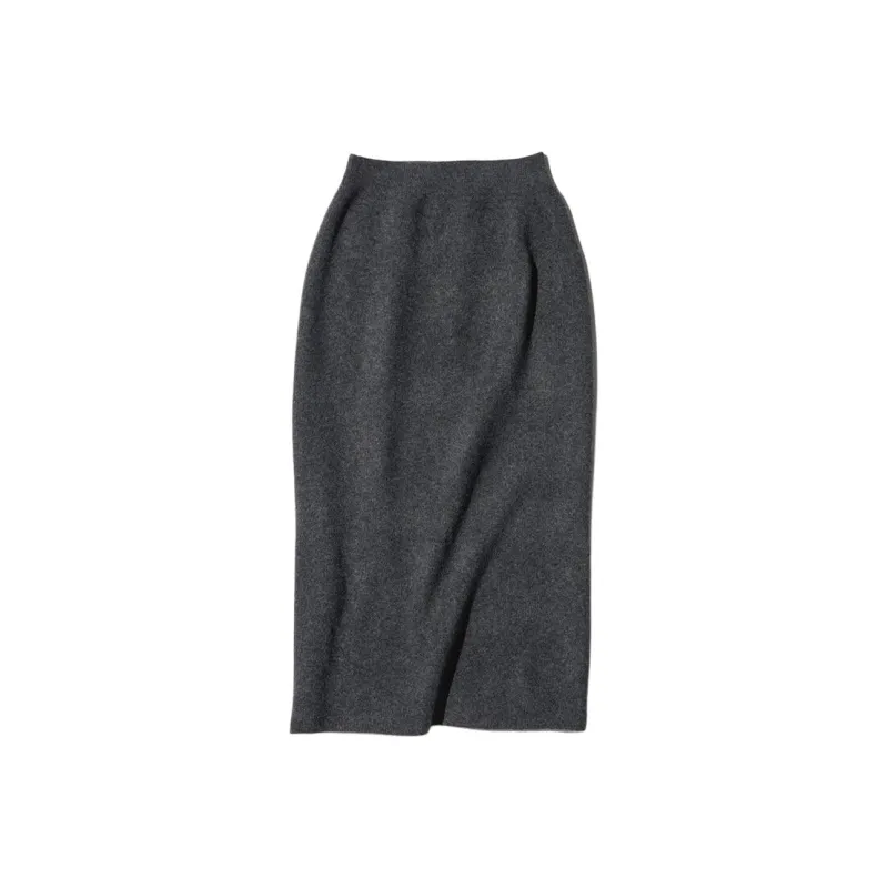 UNIQLO Knit Long Skirts Women's Dark Gray-0