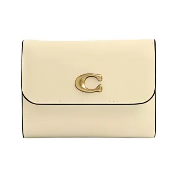 COACH Essential Cow Leather Card Holder Women's Brass