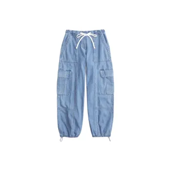 Abercrombie＆Fitch Cargo Pants Women's Denim Blue