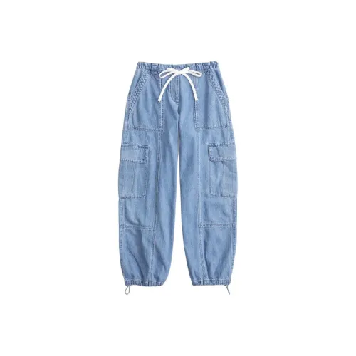 Abercrombie＆Fitch Cargo Pants Women's Denim Blue