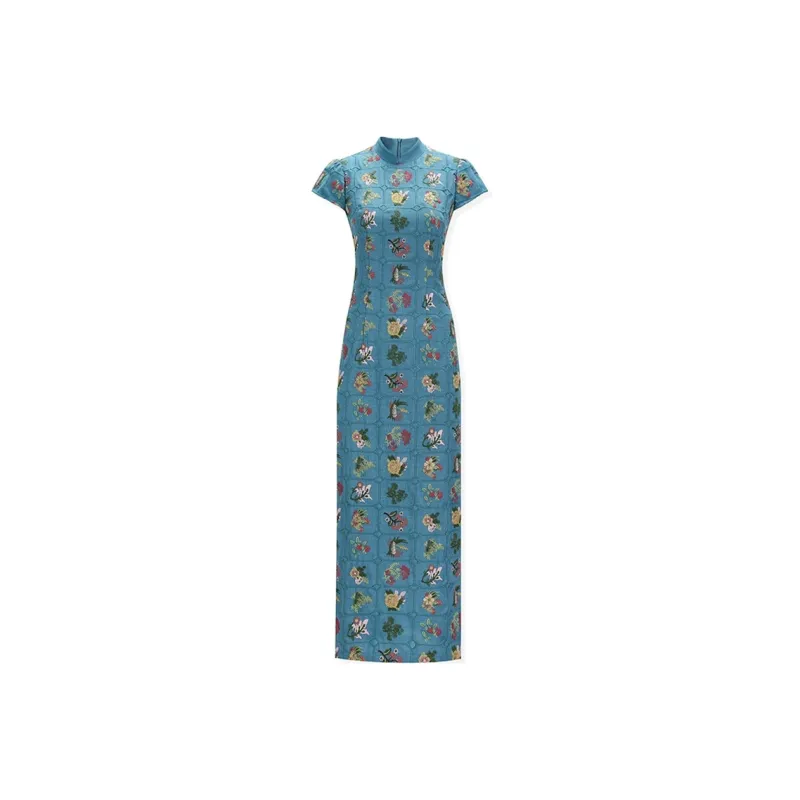 SKYA Short Sleeved Dress Women's Navy Blue-0