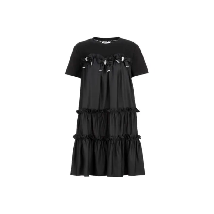 AIVEI Short-Sleeved Dresses Women's Black-0