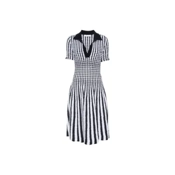 Antonino Valenti Striped Seersucker Midi Dress
