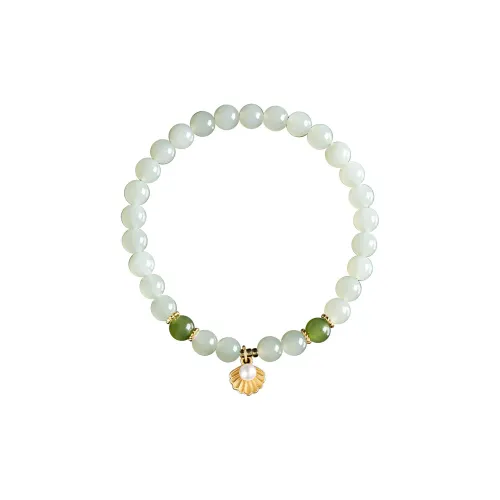 Jade Is Boundless Hetian Jade Bracelets Pale Greenish White Jade Women's