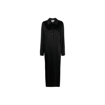 NANUSHKA Joann Satin Shirtdress