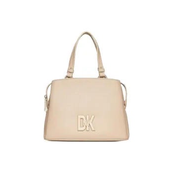 DKNY Leather Shoulder Bag Crossbody Bag Handbag Women's Almond Beige