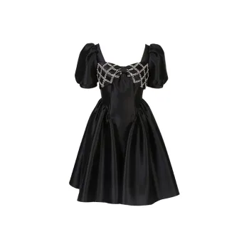 AIVEI Short-Sleeved Dresses Women's Black/0300