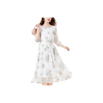 Ink Beauty Long Sleeved Dresses Women's White