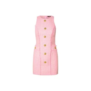 BALMAIN Sleeveless Dress Women's Pink