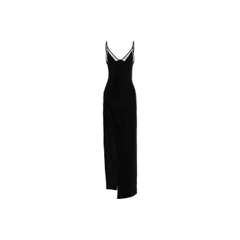 DAVID KOMA Slit-detail Column Gown