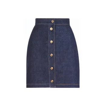 FENDI Denim Short Skirts Women's Blue
