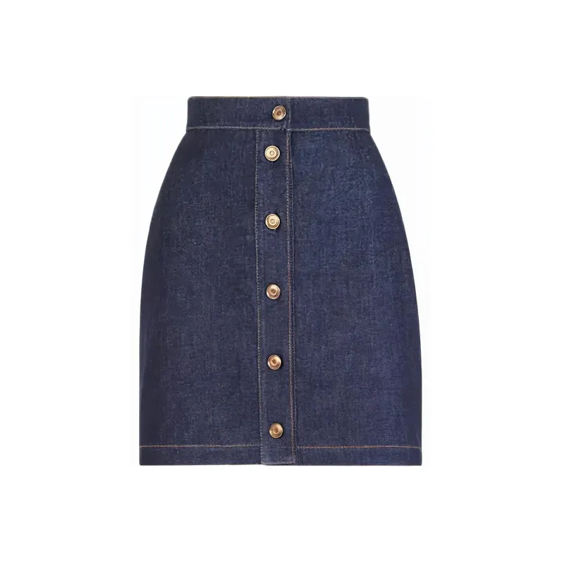 FENDI Denim Short Skirts Women's Blue-0