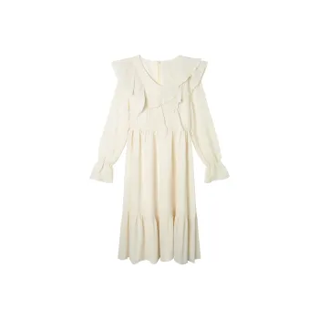 PAZZO Long Sleeved Dress Women's Ecru