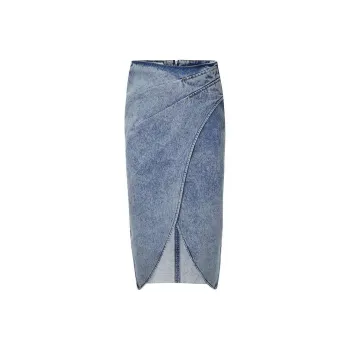 IRO NIGHT Etana Zip-Up Denim Skirt