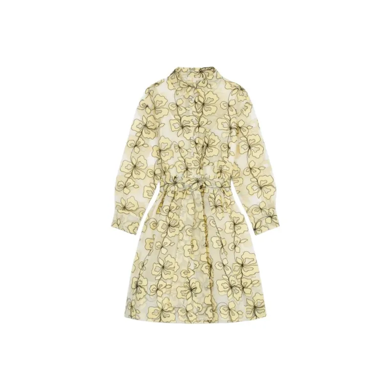 Maje Long-Sleeved Dresses Women's Yellow-0