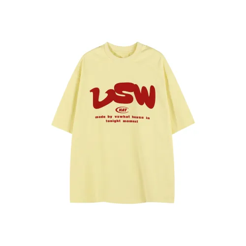 VS WHAT Drop Shoulder Sleeve T Shirt Unisex