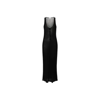 SAINT LAURENT Fine-ribbed Jersey Maxi Dress