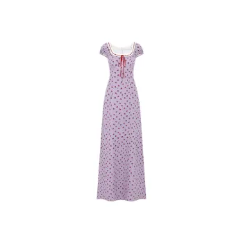 FLIM Short Sleeved Dress Women's Purple