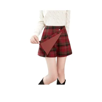 TOUCH Casual Shorts Women's Red Plaid