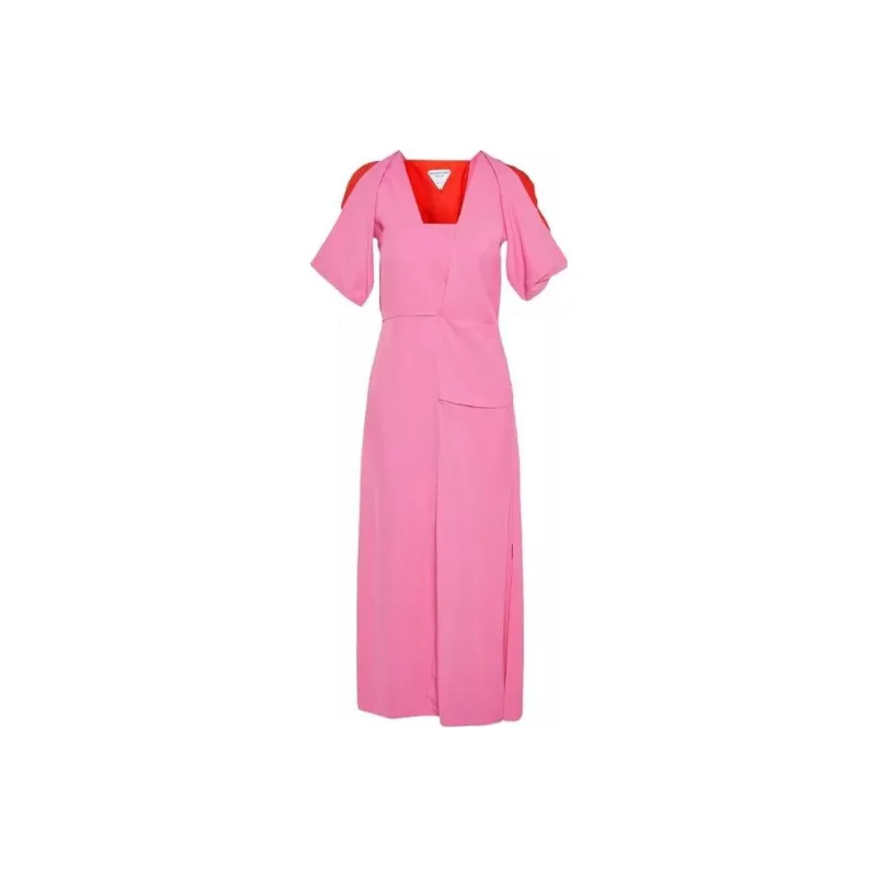 Bottega Veneta Short Sleeved Dresses Women's Pink-0