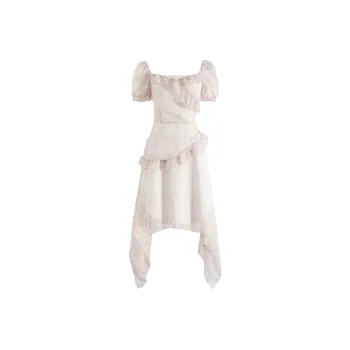 Mu Xiao Xin Short Sleeved Dress Women's Sweet Tea Floral