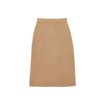 INES DE LA FRESSANGE Knit Long Skirt Women's Khaki
