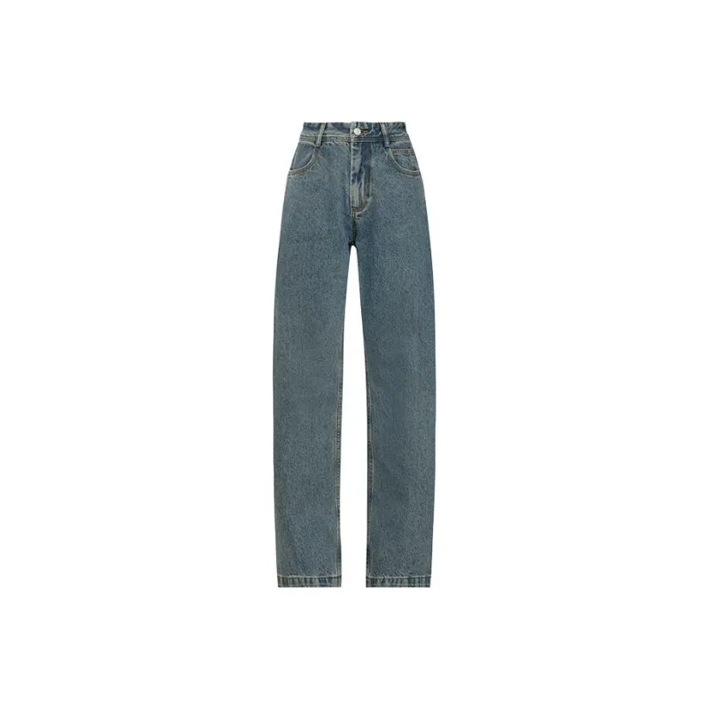 MEIYANG Jeans Women's Vintage Blue-0