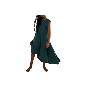 FREE PEOPLE Madelyn Midi Sleeveless Dress Women's Mediterranean/Mediterranean