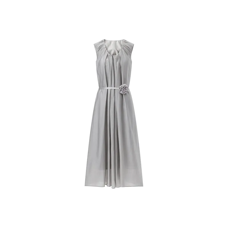 PEACEBIRD Sleeveless Dress Women's Gray-0