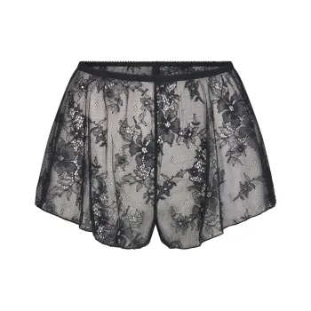 SKIMS ULTRA FINE LACE TAP SHORT Casual Shorts Women's ONYX/Onyx