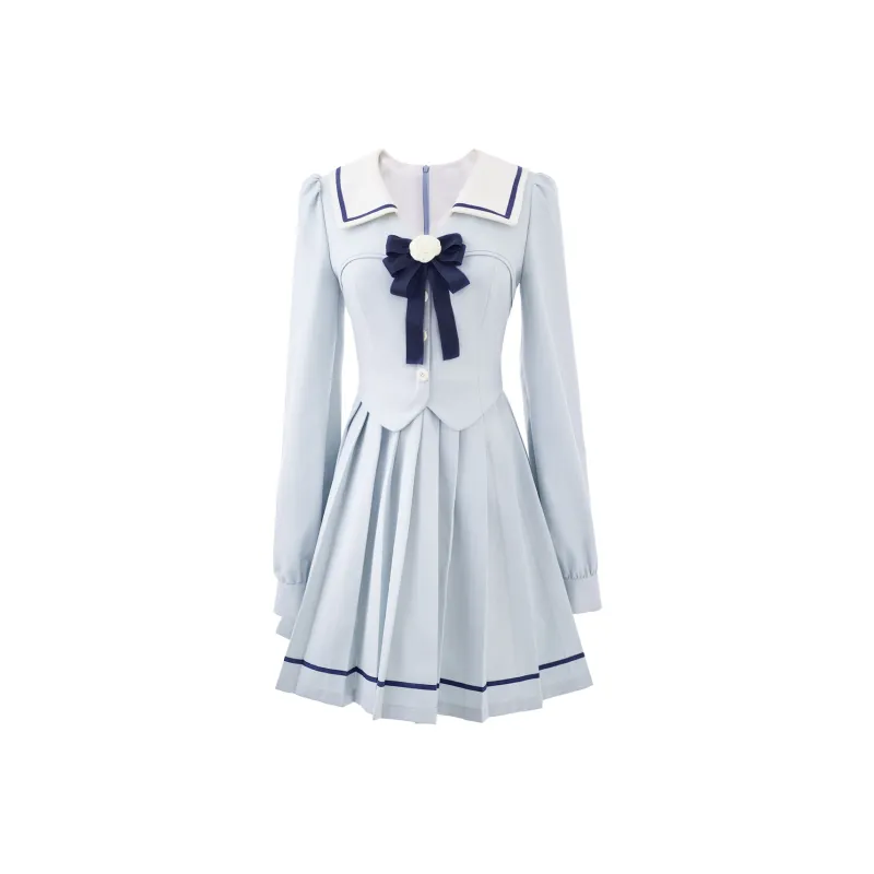 Blovelan Long Sleeved Dresses Women's Distant Sky Blue-0