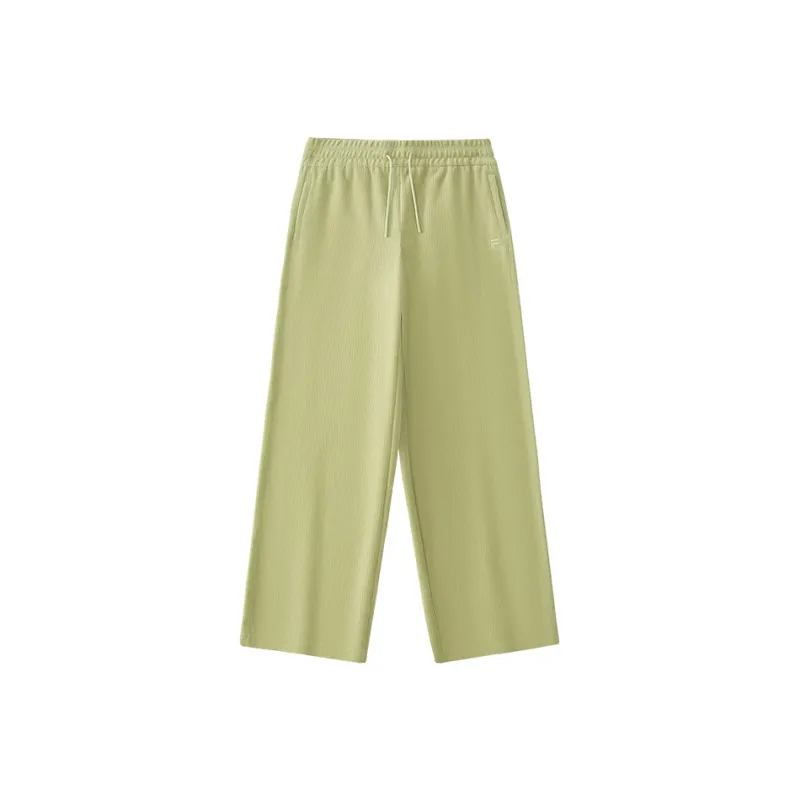 FILA FUSION Knitted Sweatpants Women's Cream Fruit Green-0