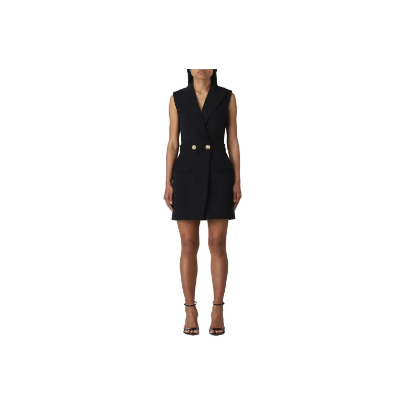 BALMAIN Sleeveless Dress Women's Black-0